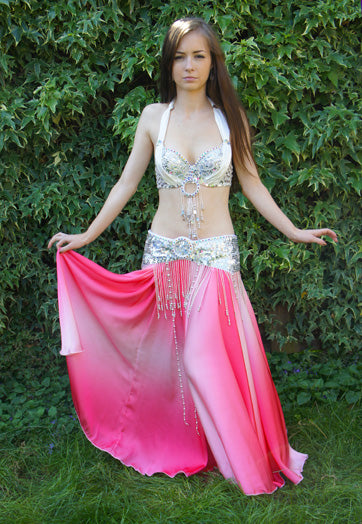 Buikdans kostuum 'Selena' in wit