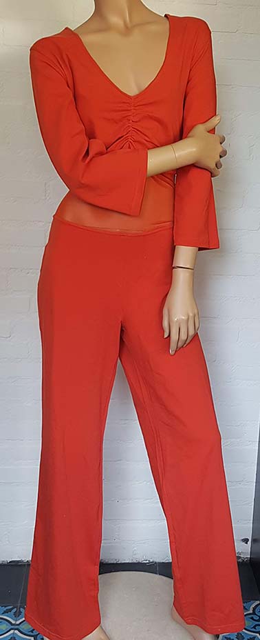 buikdans catsuit kaneelkleur in 3XL, laatste stuks