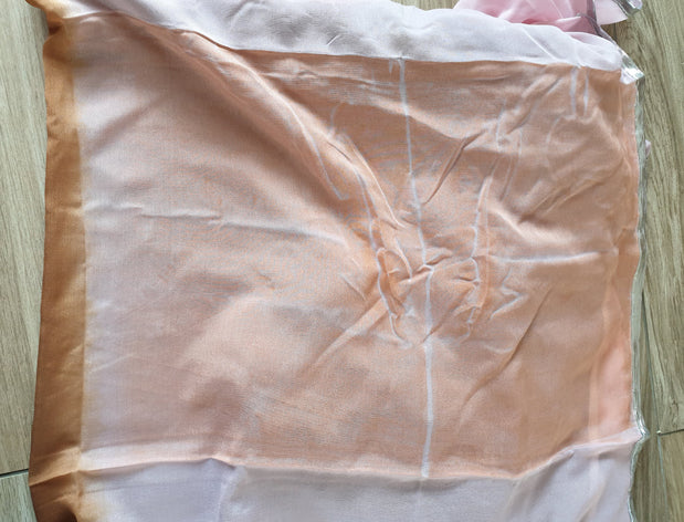 Chiffon sluier in bruin roze met gouden rand 2e keus