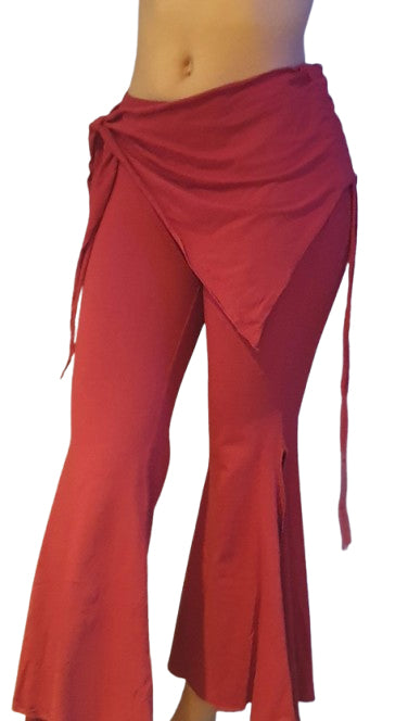 Tribal broek bordeaux in elastisch katoen