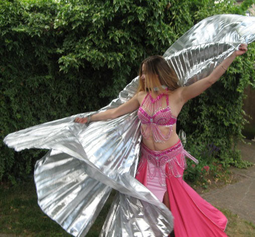 Isis Wings in zilver van goede kwaliteit organza