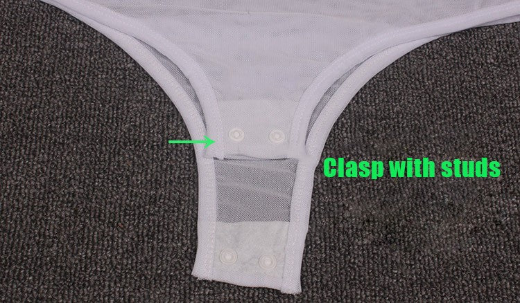 Body netstof mesh voor onder een kostuum - zwart